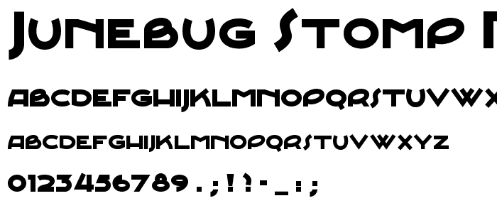 Junebug Stomp NF font